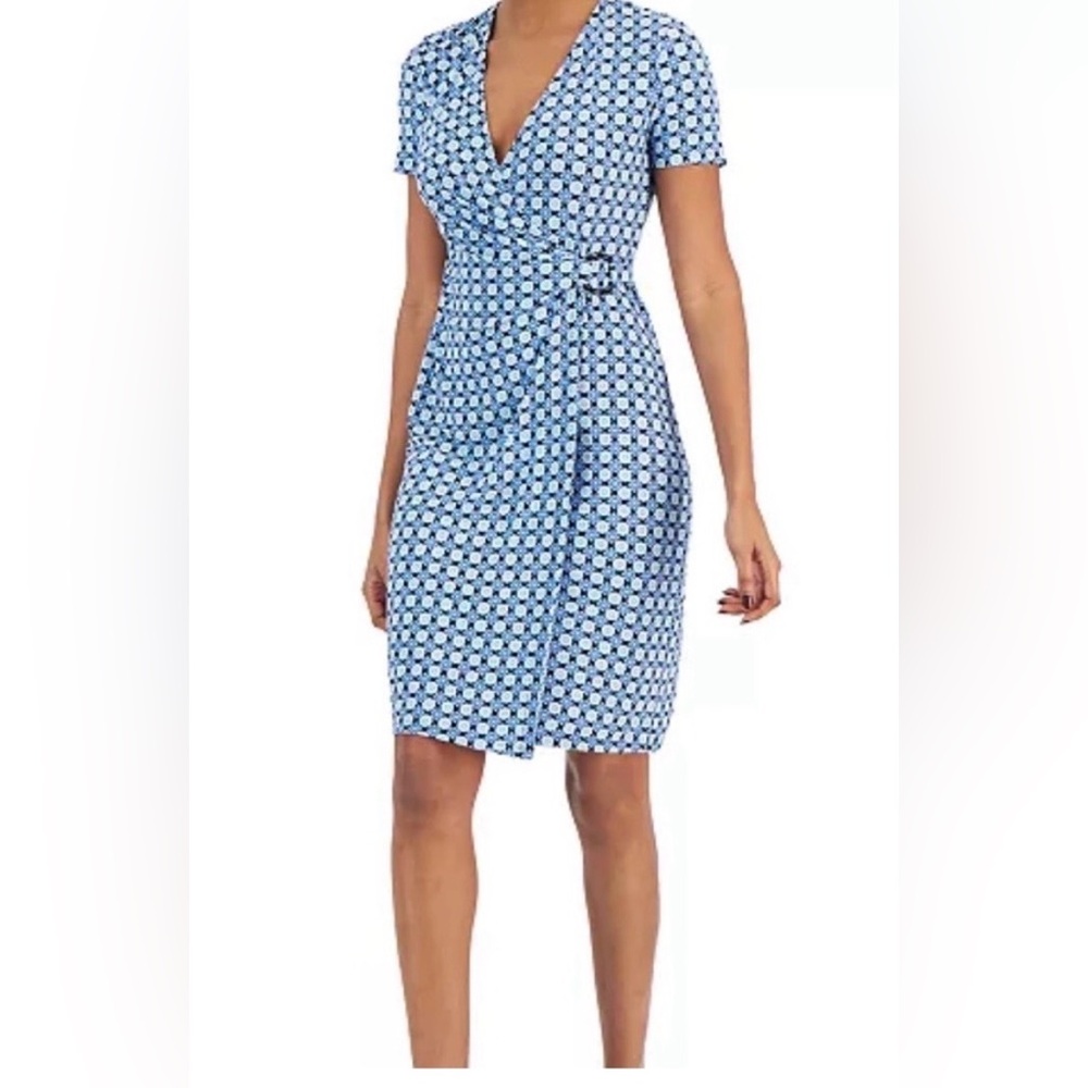 Anne Klein Flower Print Wrap Dress Women’s Medium